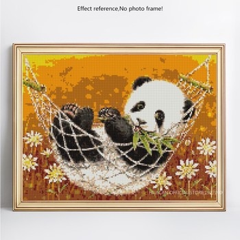HUACAN 5D DIY Diamond Painting Panda Full Square Diamond Embroidery Animal Mosaic Picture Of Rhinestones