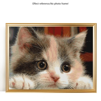 Evershine Diamond Painting Cat Full Round Drill Display Diamond Mosaic Animal Cross Stitch Kit Diamond